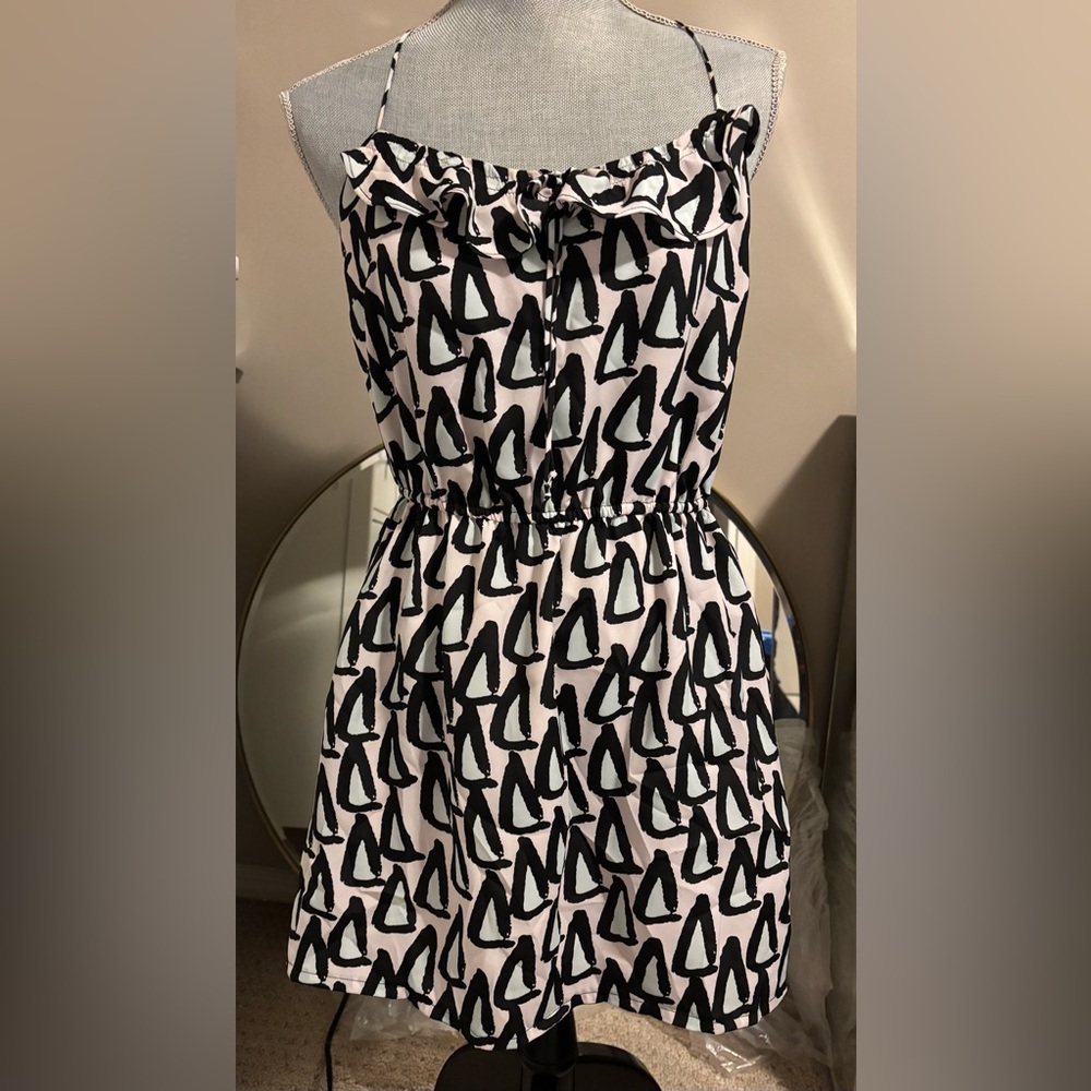 BCBGeneration Black Sleeveless Spaghetti Strap Dress